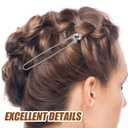 FRCOLOR 12pcs Hair Clip Metal Alligator Curl Clips Hairdressing Positioning Clip for Buns Pin Curl Clips Metal Mini Claw Section Stainless Steel Bobby