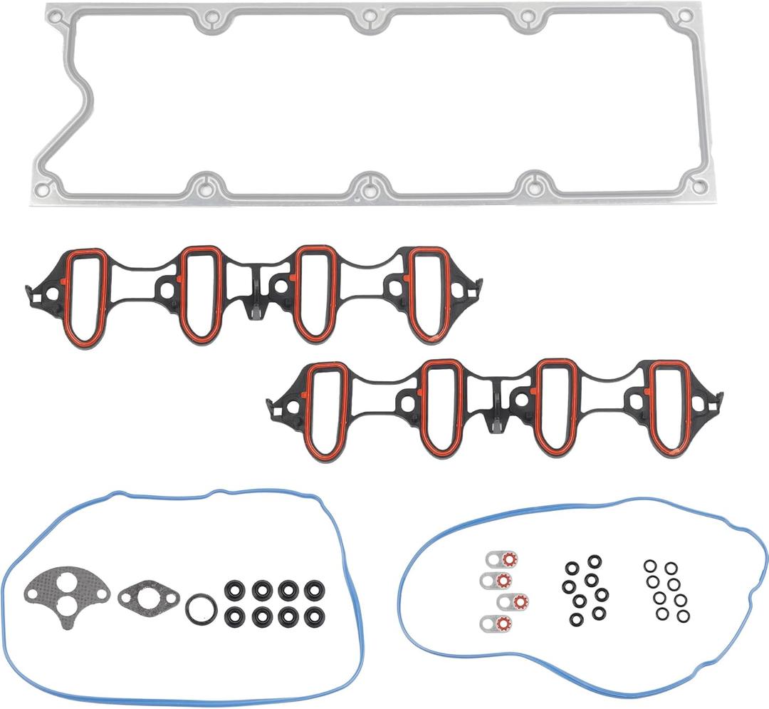 Dasbecan Intake Manifold Gasket Set Compatible with 1999-2009 Chevrolet Buick GMC Saab Savana Sierra Yukon 4.8L 5.3L 6.0L Replaces# MIS16340 MS98016T MS18145 MS50049
