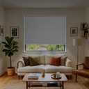 No Drill Cordless Cellular Shade, White, 27" W x 64" H