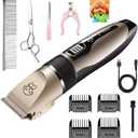 Dog Grooming Kit Pet Shaver Clippers Low Noise Rechargeable Cordless Electric Quiet Hair Clippers Set for Dogs Cats Pet
