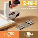 BATAVIA Electric Staple Gun, 2-in-1 Cordless T50 Stapler & Brad Nailer with 2000PCS Staples and Nails, 2000mAh Battery Powered, 4V Electric Stapler for Upholstery, Wood, DIY, Home Improvement