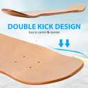 2PCS Skateboard Deck, 31 x 8 Inch 7-Layer Maple Blank Skateboard Deck, Double-Kick Skate Deck