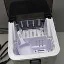 Aeitto Ice Maker Countertop 26lbs/24H, Ice Machine 8 Ice Cubes Ready in 6 Mins, 2 Sizes of Bullet Ice Portable Ice Makers with Basket & Scoop, Auto Self-Cleaning for Home/Kitchen/Office Stainless