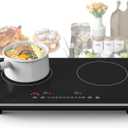 VBGK Double Induction Cooktop, 4000W Induction Stove Top 110V, 2 Burner with LCD Touch Screen, 9 Levels Settings, Child Safety Lock & Timer
