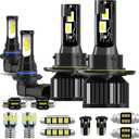 Light Bulbs Fit for Ford F150 2009-2014,High Low Dual Beam Fog Light Combo 9008 9145 Lights with Cooling Fan,600% Brighter Powersports Bulbs Interior Lights Kit,Plug and Play,13PCS