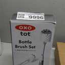 OXO Tot Bottle Brush with Nipple Cleaner and Stand  Gray, 2-Pack