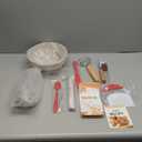 Complete Sourdough Starter Kit, Banneton Bread Proofing Basket with Glass Sourdough Starter Jar, Sourdough Bread Baking Supplies, 9'' Round Bread Proofing Basket, for Bread Making Baking Fermentation