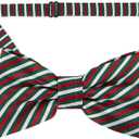 2 x DecTwig Christmas BowTie for Men - Festive Red Holiday BowTies with Snowflake Patterns, Funny Christmas Neck Bow Ties For Men (001-stripe)