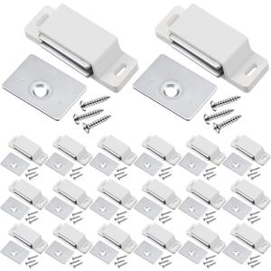 Moxweyeni Single Magnetic Catch Kitchen Cabinet Magnets Heavy Duty 15lb Cabinet Magnetic Catch Zinc Cupboard Door Magnets Window Drawer Latch Closet Closing Closures (White)