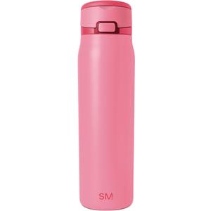Simple Modern Mesa Loop Water Bottle with Covered Straw and Handle | 30oz Cup Holder Friendly Insulated Stainless Steel Bottles for Travel, Sports and School | Velvet Pink