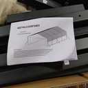 GarveeLife 20 ft x20 ft x13 ft Enclosed Metal Carport for 2 Cars, Heavy Duty Steel Frame for All Weather, Permanent Shelter for Boats, Full-Sized Pickup Trucks, and Tractors, N.W. 1,000 LBS