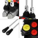 Hydraulic Flow Control Valve 2 Spool 13 GPM G Ports Adjustable Relief Lever Handle Double Acting Parallel Center Tractor Loader W/Joystick Small Tractors/Tanks Loaders Log Splitters 3600 PSI