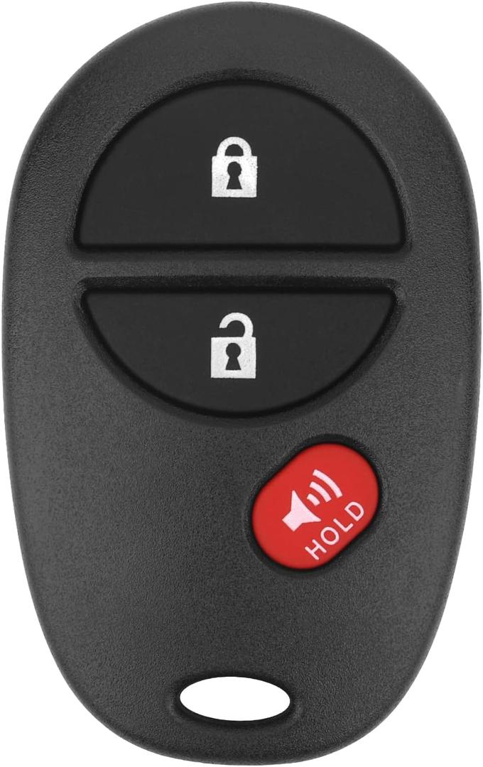 Key Fob Replacement for 2008-2013 Toyota Highlander/ 08-18 Sequoia/ 04-17 Sienna/ 05-16 Tacoma/ 07-18 Tundra Car Keyless Entry Remote Control,GQ43VT20T,3 Buttons