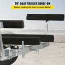 VEVOR Boat Trailer Guide on, 2PCS, Short Bunk Guide-Ons Steel Trailer Guides w/Carpet-Padded Boards, Complete Mounting Accessories Included, for Ski Boat, Fishing Boat or Sailboat Trailer