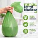 Tall Kitchen Biodegradable Trash Bags 13 Gallon (120 Bags) Eco-friendly Medium Green Garbage Bag 55 Liter Landfill-Friendly Can Liners Portable Camping Toilet Bags Made With epi (120 count)