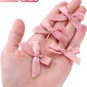uxcell 200pcs Mini Ribbon Bows 2 Inch Small Tiny Deep Pink Ribbon Bows for DIY Crafts, Sewing Appliques, Hair Accessories, Gift Box Ornament, Wedding, Birthday Party Decoration