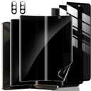 2 Privacy Tempered Glass Front Screen Protector for Samsung Galaxy Z fold 7+ 2 Privacy Inner Soft Film Protector+ 2 Camera Lens Protector+ 2 Side Film [Scratch Resistant] [Bubble Free]