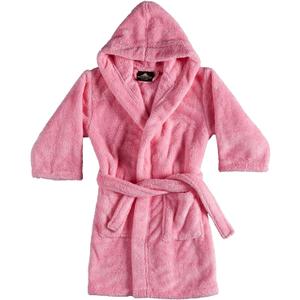 BAGNO MILANO Hooded Plush Fleece Bathrobe, Ultra Soft Cozy for Boys, Girls (Pink)Size: 5-6 Years
