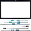 New A1418 A2116 LCD Display Front Glass Panel Cover with LCD Panel Adhesive Strip Kit Replacement for iMac 21.5" A1418 (2012-2017) A2116 (2019) Glass Front Protective Glass