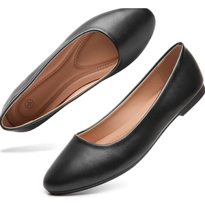 Hash Bubbie Women's Flats Shoes Ballet Flats Dress Shoes Comfortable PU Leather Slip on Shoes for Women Size 8