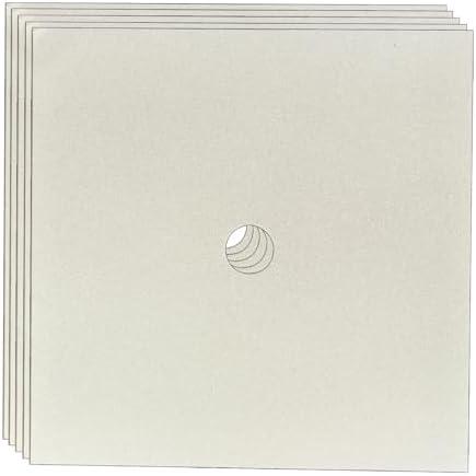 KuuDack Construction Paper for Grad Caps DIY Decorations, 9x9 Inch with Pre-Cut Hole, Heavyweight Glitter Cardstock for Graduation Cap Topper Craft Supplies（white）