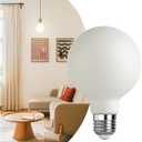 Frosted Globe Large Light Bulbs 60 Watt Equivalent, 6W Dimmable LED Globe Light Bulbs, 4000K Daylight, E26 Standard Base G30/G95 Vintage LED Edison Bulb, 1 Pack