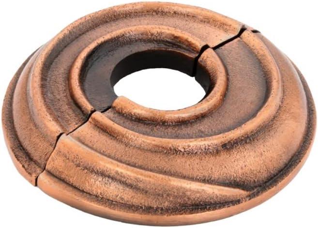 Renovators Supply Manufacturing Escutcheon Plate 3.13 in OD Escutcheon 1/2 in IPS Antique Copper Finish Aluminum Radiator Flange