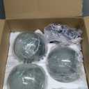 Gray Green Glass Pendant Lights Kitchen Island Lighting Globe Pendant Light Fixtures Modern Pendant Lighting for Kitchen Island Bedroom Living Dining Room Light Fixture(7.87in, 3-Pack)