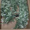 26'' Large Eucalyptus Wreath for Front Door, Porch- Artificial Eucalyptus and Lavender with Babys Breath Flowers Wreath for Home, Farmhouse Wall Decor- Spring, Summer, Fall, All Seasons (White-Green)