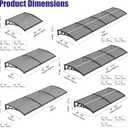 Awning for Door Entrance, 32x40 Inch Awnings for Patio, Durable Polycarbonate Window Awnings Exterior, UV Rain Snow Protection Canopy for House, Porch, Patio, Deck