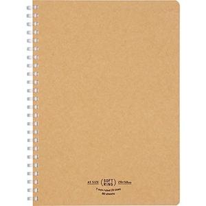 Kokuyo notebook soft ring note natural 80 sheets A5 A ruler tea - SV638A - S Japan Kokuyo notebook soft ring note natural 80 sheets A5 A ruler tea - SV638A - S Japan