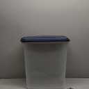 IRIS USA Airtight Dog Food Storage Container, Up to 38 lbs, Attachable Wheels, For Dog Cat Bird and Other Pet Food Storage Bin, Keep Fresh, Translucent Body, Easy Mobility, Navy