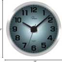 WallarGe Night Light Wall Clock for Bedroom - Silent Lighted up Wall Clock Glow in The Dark, Battery Operated Wall Clocks for Living Room/Kitchen, Easy to Read Large Digital Display, 12 Inch
