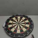 LinkVisions Dartboard with Staple-Free Bullseye, 18g Steel Tip Darts Set,12 Steel Tip Darts 18g, Dartboard Mounting Kits Included