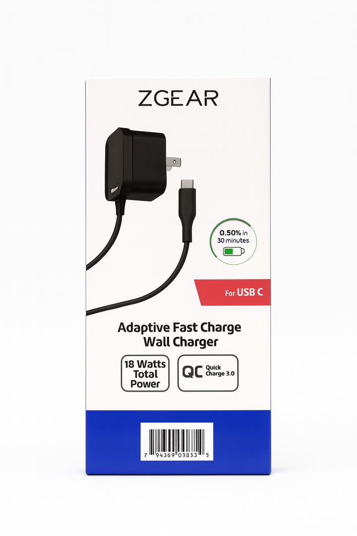 ZGEAR WALL CHARGER USB C 30W PD