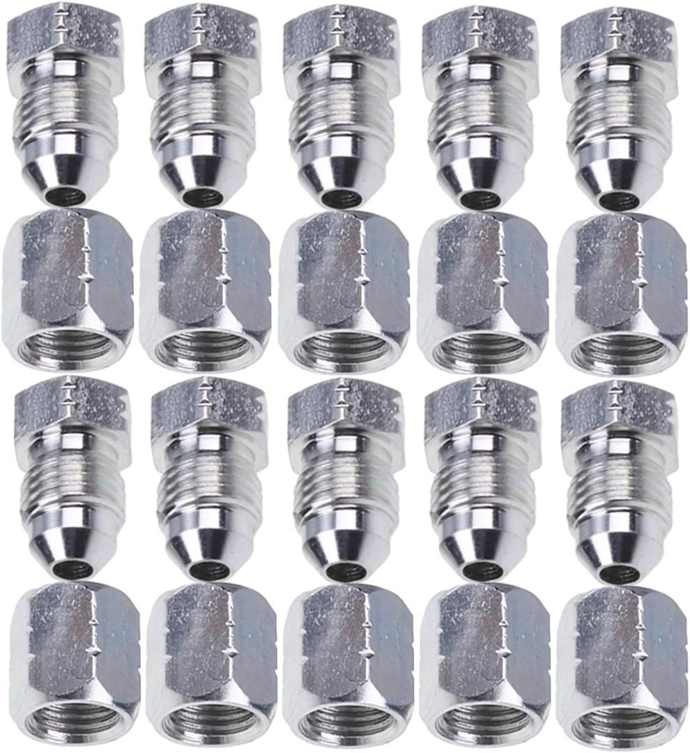 10 Pairs 1/4" # 4 JIC Cap 0304-C-04 & Plug 2408-04 Hydraulic Adapter Fitting 7/16-20