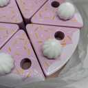 Pretend Play Food for Toddlers 2-5,Wooden Birthday Fake Cake with Candles and Numbers,Tea Party Learning Kitchen Gift Toys for Boys Girls (Cream Cake)