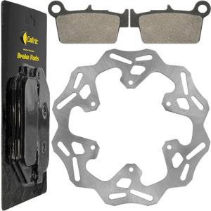 Caltric Rear Brake Disc Rotor with Brake Pad Compatible with Yamaha YZ125 YZ250 YZ450F 2003-2018