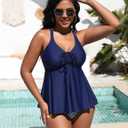 Blooming Jelly Womens Tankini Swimsuits Modest Tummy Control Bathing Suit Two Piece Swim Suit 2026 Swimwear with Bottoms (Blue, XXL)