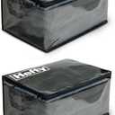 Hefty Large Flexible Tote with Breathable Mesh, Double Zipper, 2 Handles Ideal for Moving or Clothes & Apparel Storage, Alternative to Plastic Bin, Organizer or Container 2 Pack