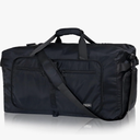 Fmeida 65L Duffle Bag with Shoes Compartment, Foldable Travel Duffel Bags for Men Women, Large Packable Travel Bag Water Repellent & Tear Resistant (Black)
