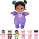 OUOZZZ 10" Soft Baby Doll for Girls - First Baby Doll Plush Rag Doll Sleeping Cuddle Buddy Purple Doll Toy for Kids (C-mini Butterfly)