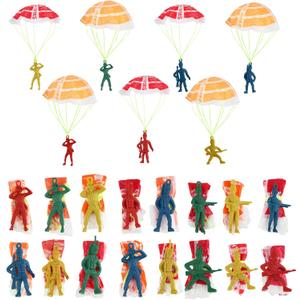 Manmel 40PCS Parachute Toy, Outdoor Flying Toy for Kids 3 4 5 6 7 8 9, Mini Paratroopers Army Parachute Flying Throwing Outside Toys for Toddlers, Boys, Girls, Party Favors, Goodie Bag Stuffers