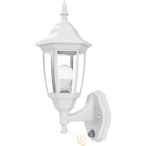 EMART Dusk to Dawn Outdoor Porch Sconce, LED Waterproof Exterior Light Fixtures, Special Handling Anti-Corrosion Plastic Material, Lamp for Garage, Front Door, House - 1 Pack, White (Bulb Included)