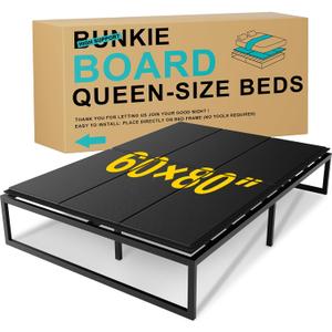Queen Bunkie Board 10mm (60x80 inches) - Anti-Sag Mattress Support Board, Noise-Minimizing, Breathable & Moisture Resistant - Universal Fit for Metal Bed Frame,Platform Beds & Pull-Out Sleeper Sofa