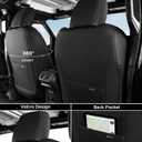 Coverado Seat Covers Fullset for Jeep Wrangler, Waterproof Car Seat Covers for Automotive Truck Seat Covers Custom Fit for 2018-2024 Jeep Wrangler JL 4-Door with Rear Cupholder OnlyBlack
