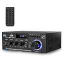 AK45 Amplifier Stereo Receiver Bluetooth 5.0 Power Amp 2 Channel 300W Home Audio Amplifier w/USB/SD Card/BT/Mic Input for Home/Garage/Ceiling/Passive Speaker Theater System