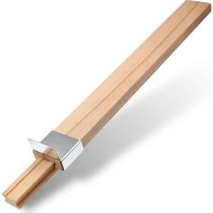 Luomorgo 1 Pack Wooden Drawer Slides Bottom Mount - 16 Inch Classic Center Guide Track with Metal Glides for Dresser/Cabinet Replacement