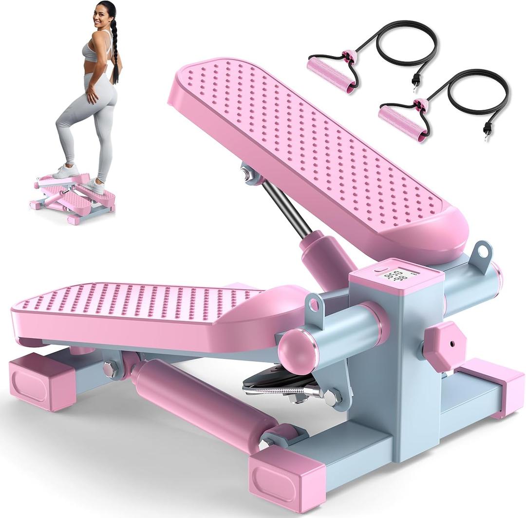 Mini Stair Stepper with Resistance Bands and LCD Monitor
220 lb capacity, adjustable step height and compact 15.12 x 12.17 x 7.56 in design for convenient home cardio workouts