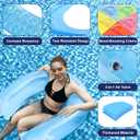 PuppyuWill 2 Pack Pool Floats Adult, Minimalist Design Pool Chair Float, 52" X 38" Dopamine Colors, Drifter, Chair, Hammock 3-in-1 Inflatable Pool Toys for Pool Party, Lake, River, Sea, Outdoor
